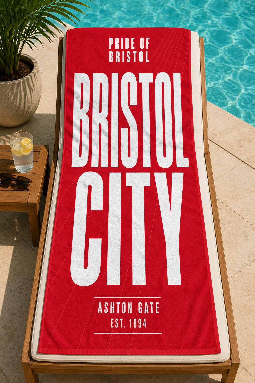 Bristol City FC Beach Towel