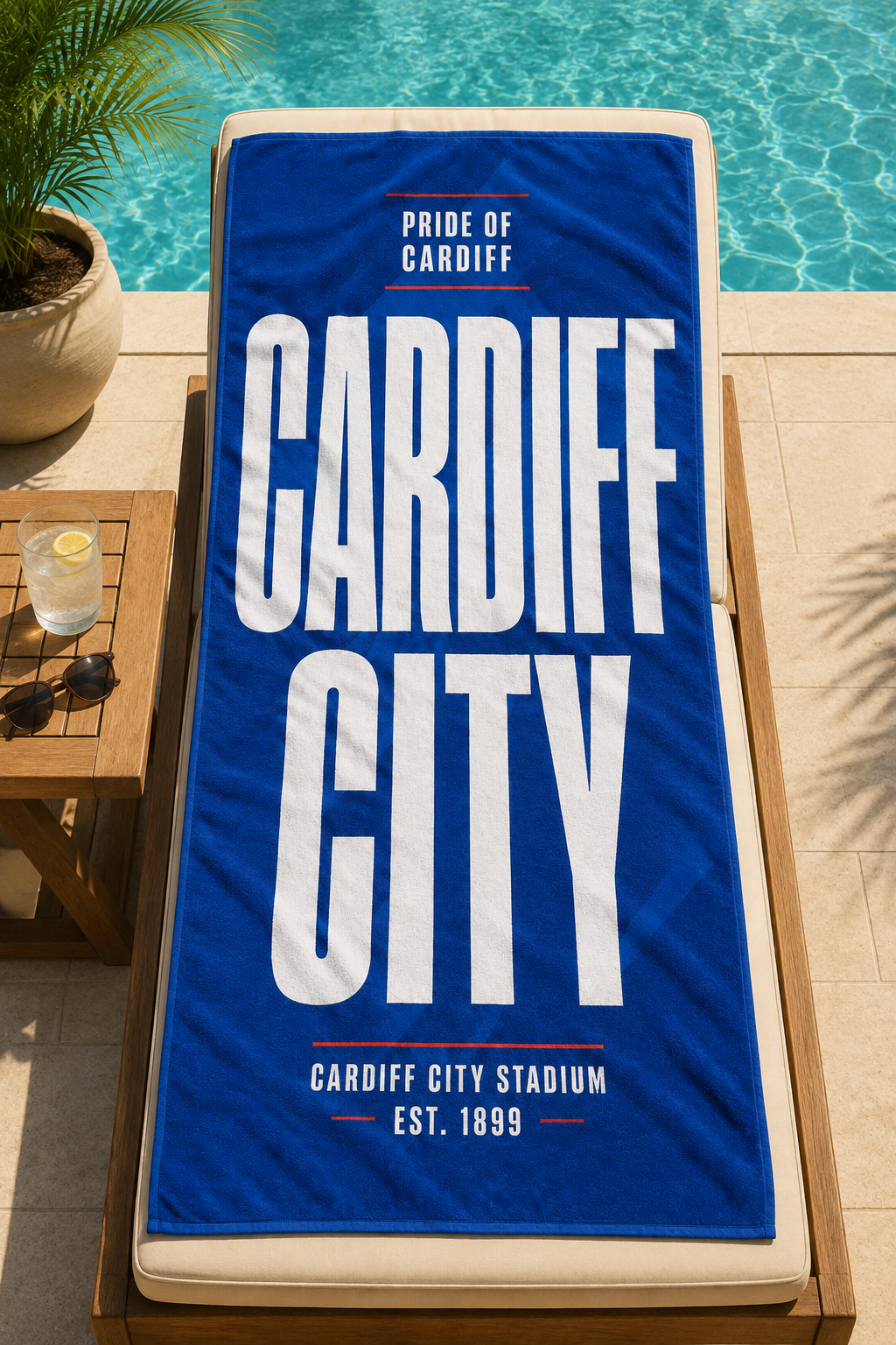 Cardiff City FC Beach Towel
