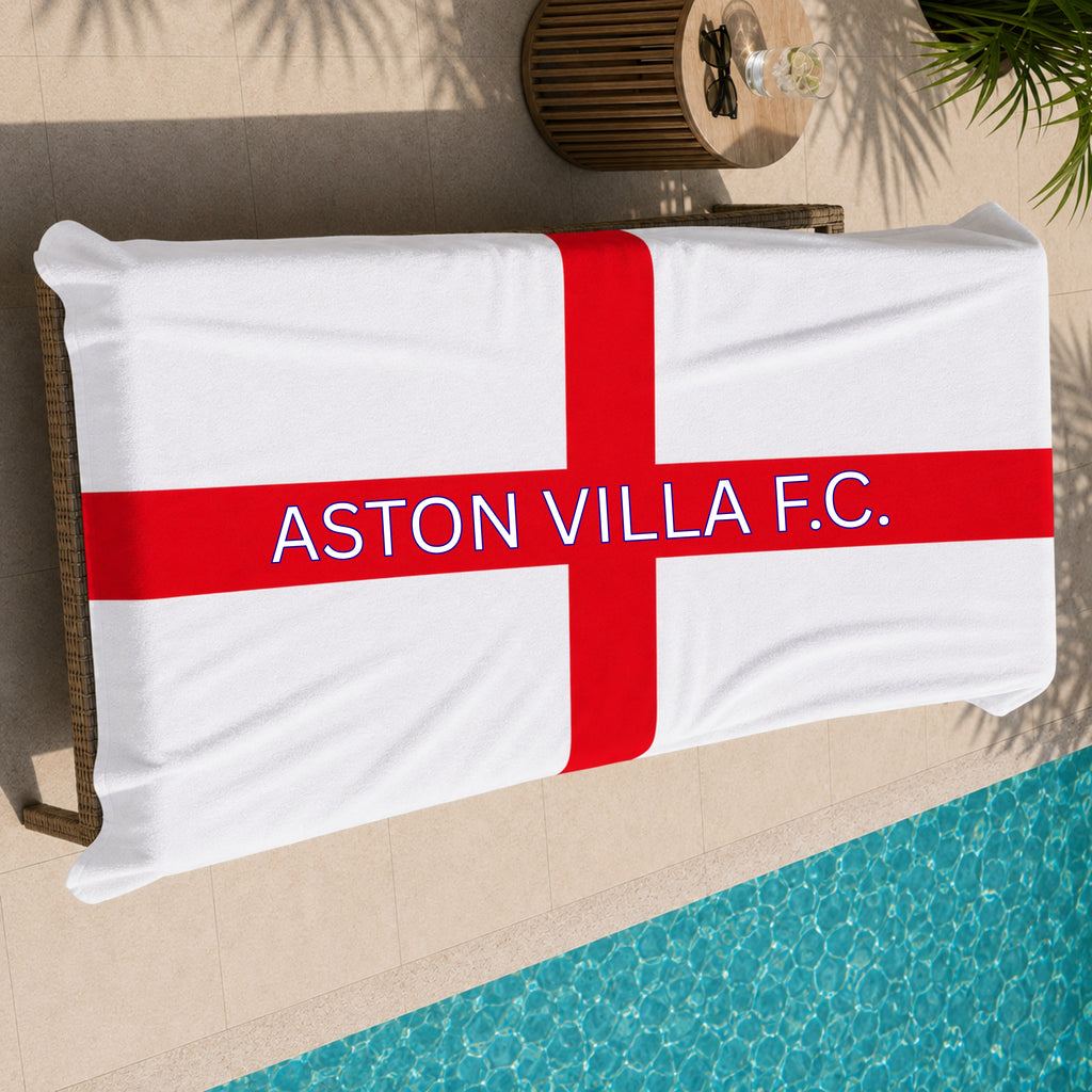 Aston Villa X England Premium Quality Beach Towel