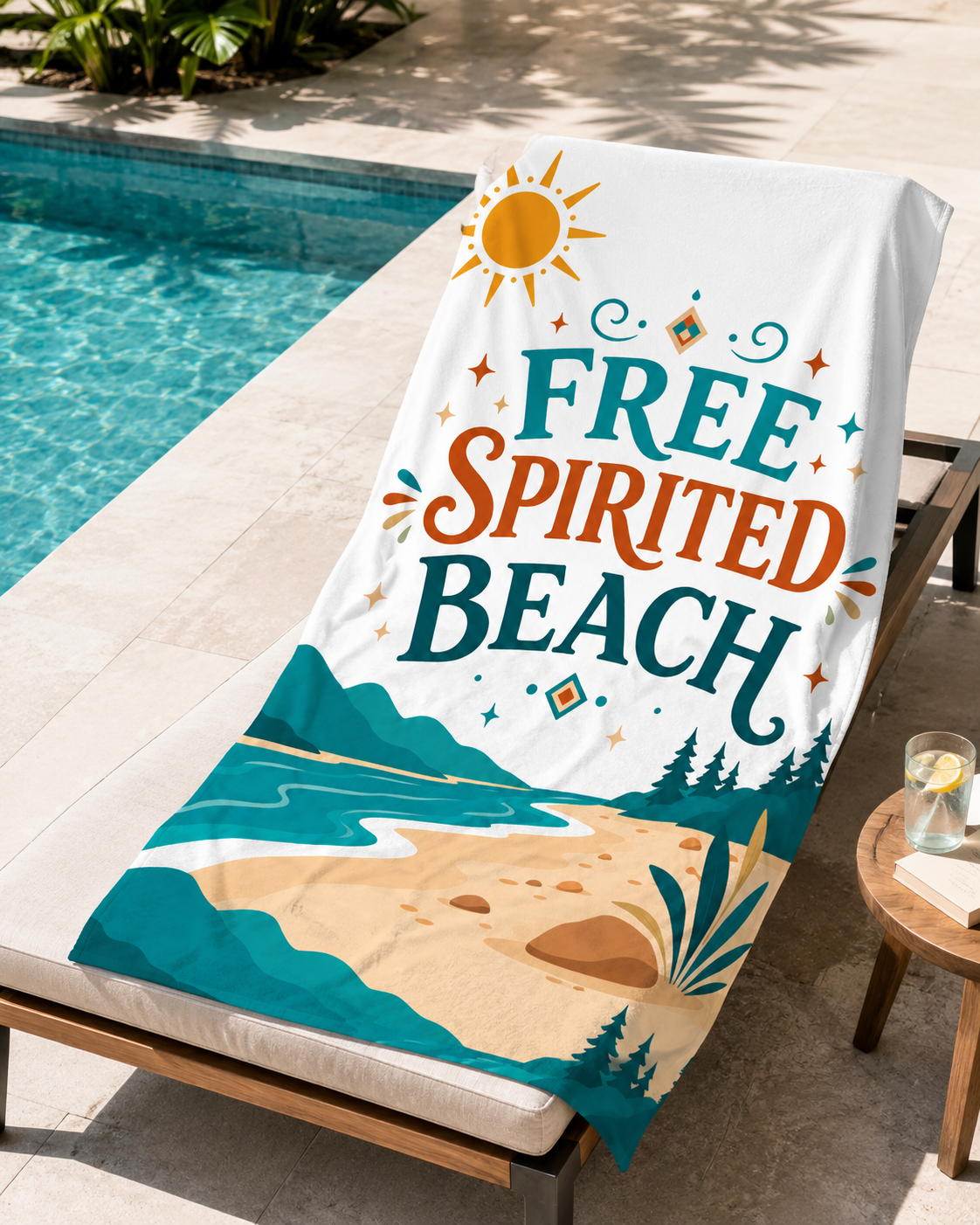 Free Spirited Beach - Oversized Beach Towel