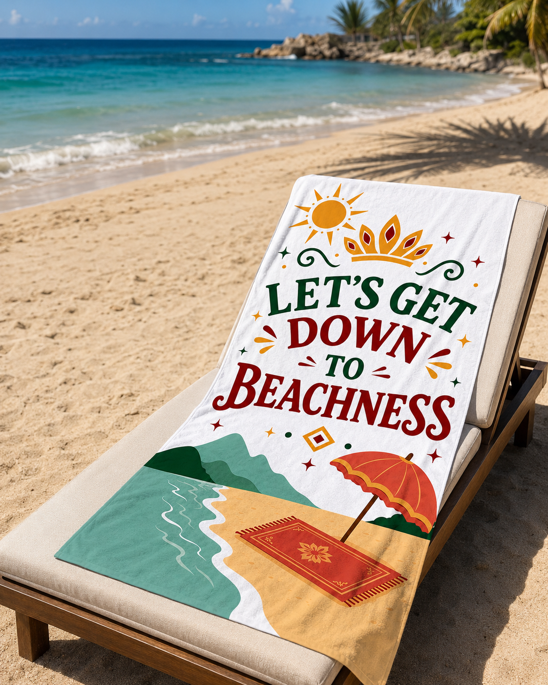 Let’s Get Down to Beachness Oversized Beach Towel
