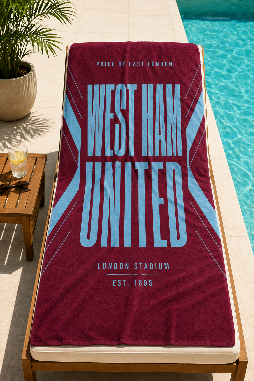 West Ham United FC Beach Towel
