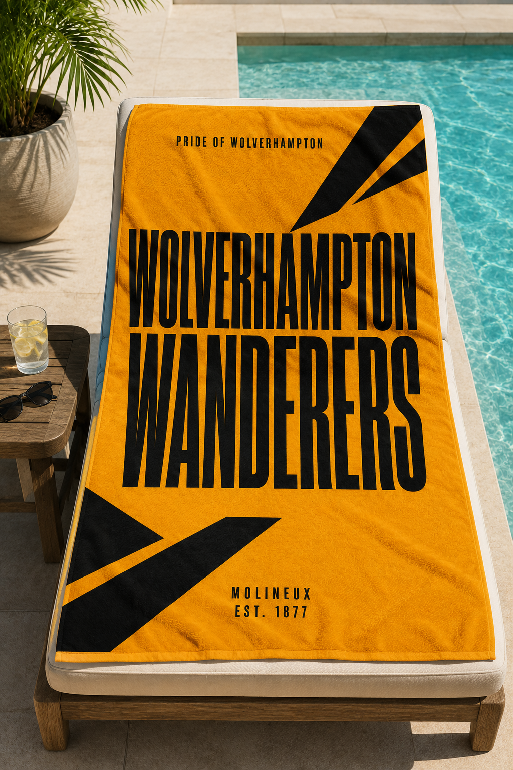 Wolverhampton Wanderers (Wolves) FC Beach Towel