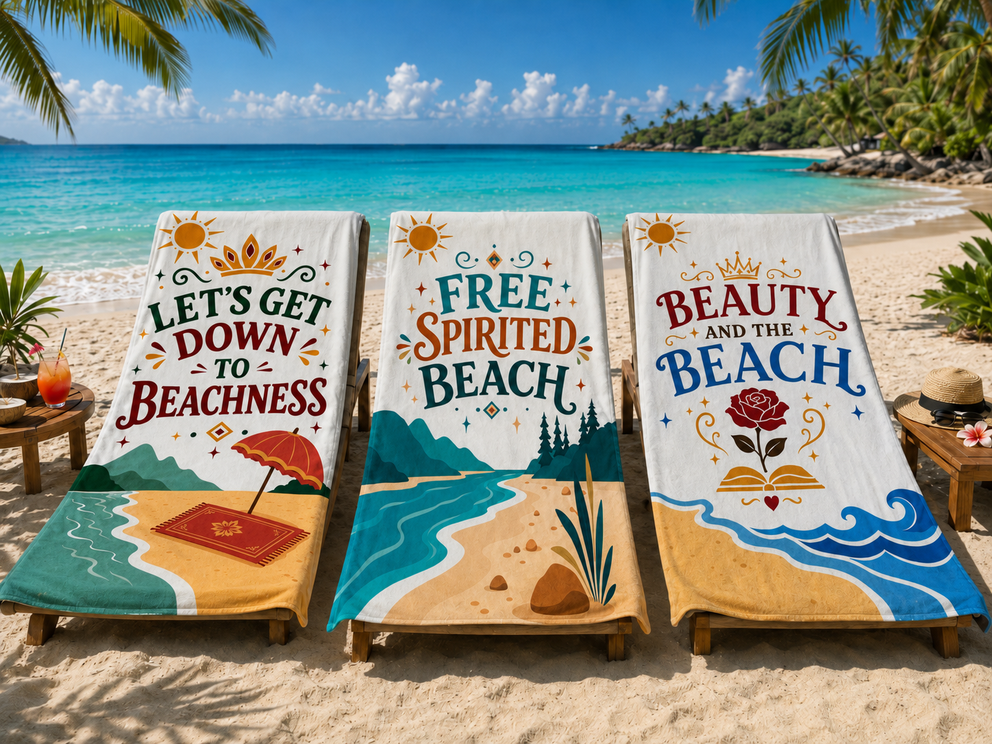 Beauty and the Beach Princess Oversized Beach Towel