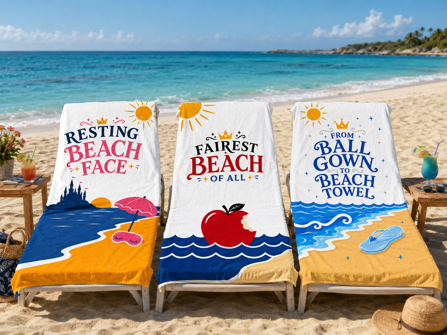 From Ball Gown to Beach Towel - Princess Oversized Beach Towel