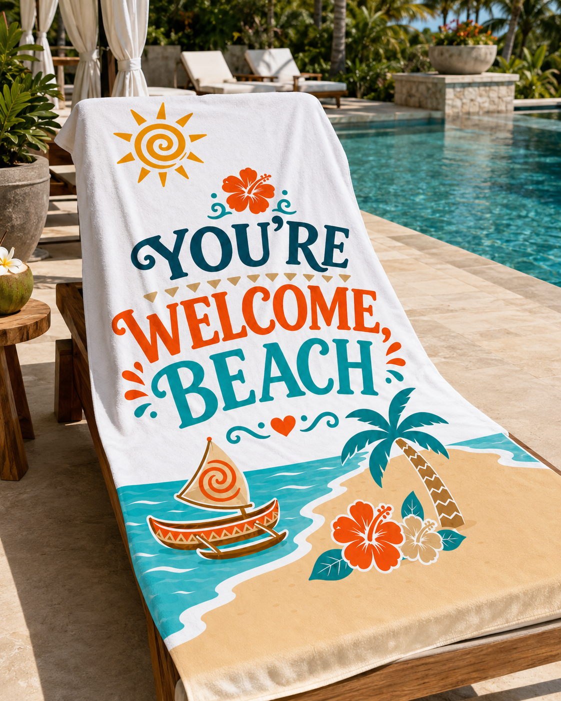 You're Welcome - Oversized Beach Towel