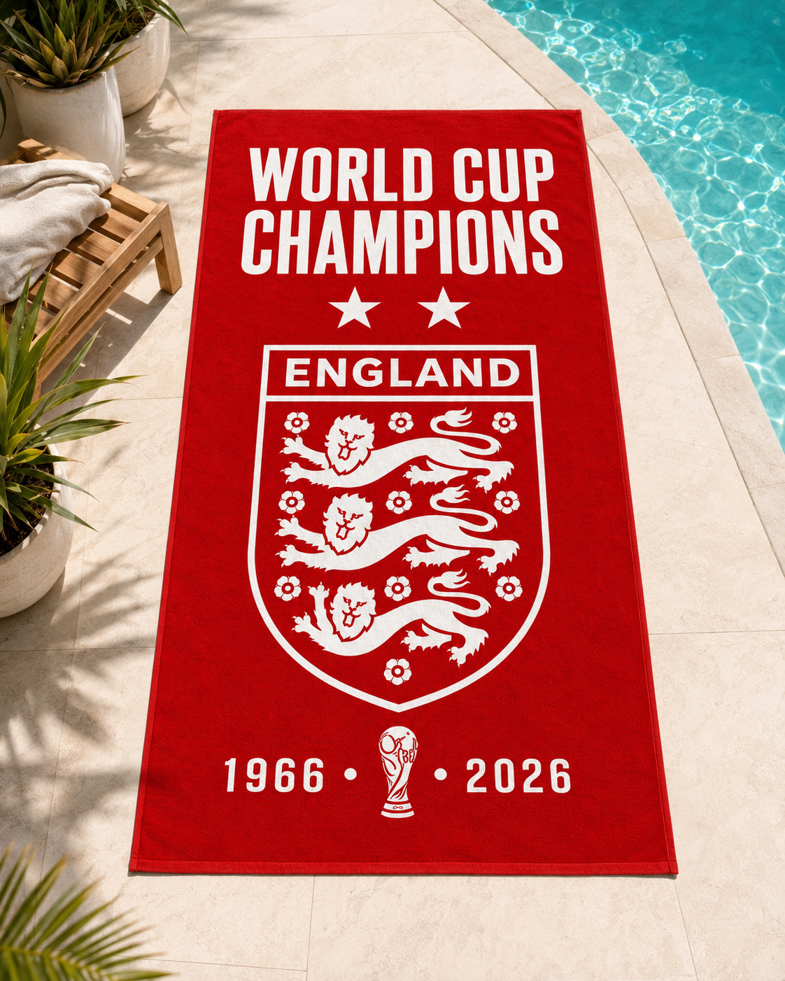 England Champions 2026 - Premium Beach Towel
