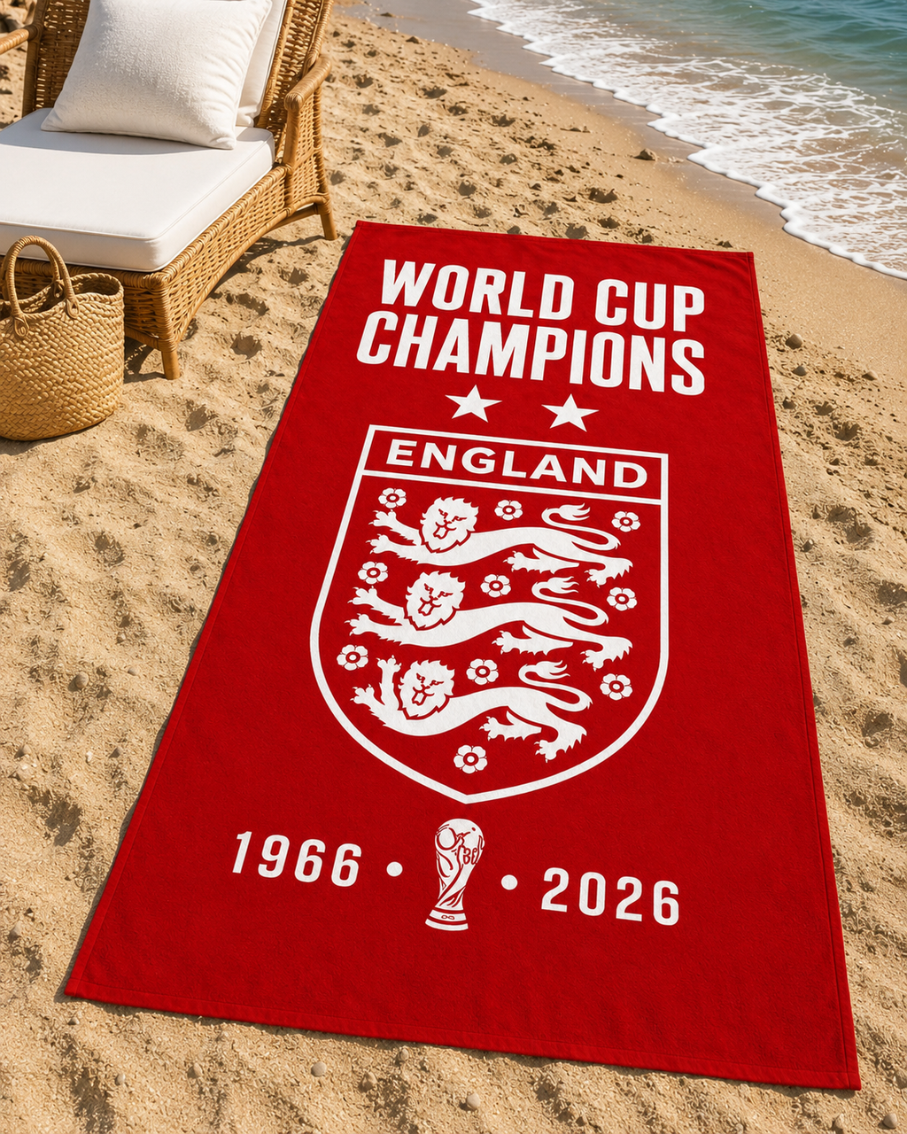 England Champions 2026 - Premium Beach Towel