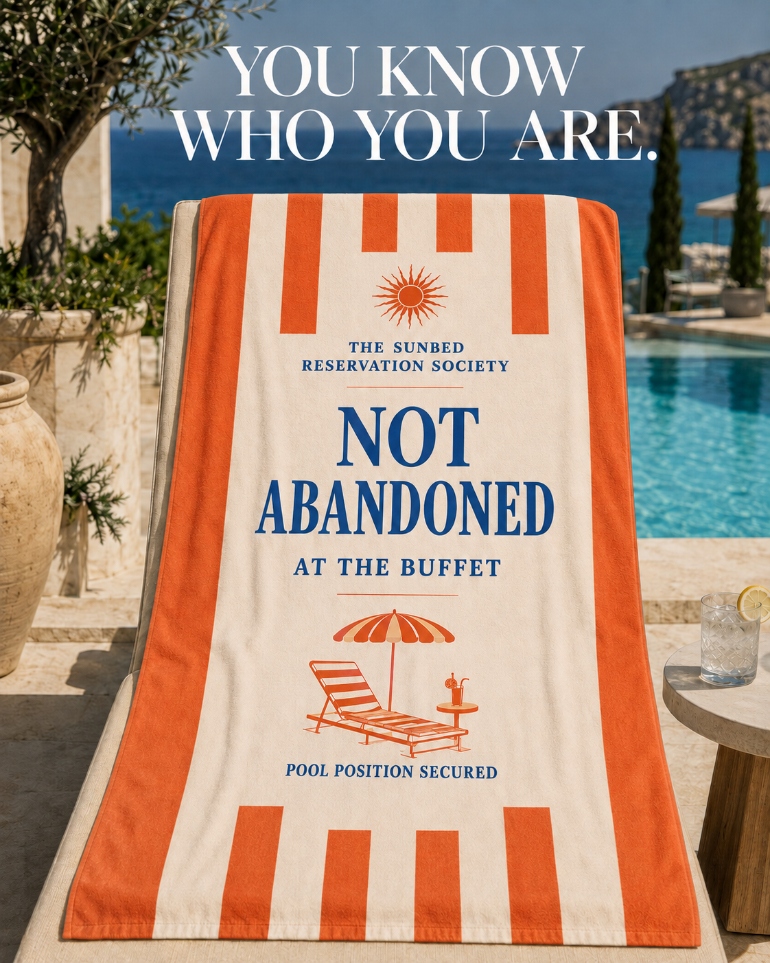 Sunbed Reservation Society Beach Towel – Amalfi Orange