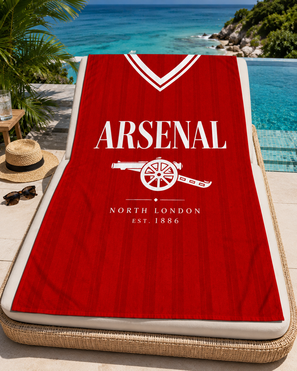 Arsenal Retro Oversized Beach Towel