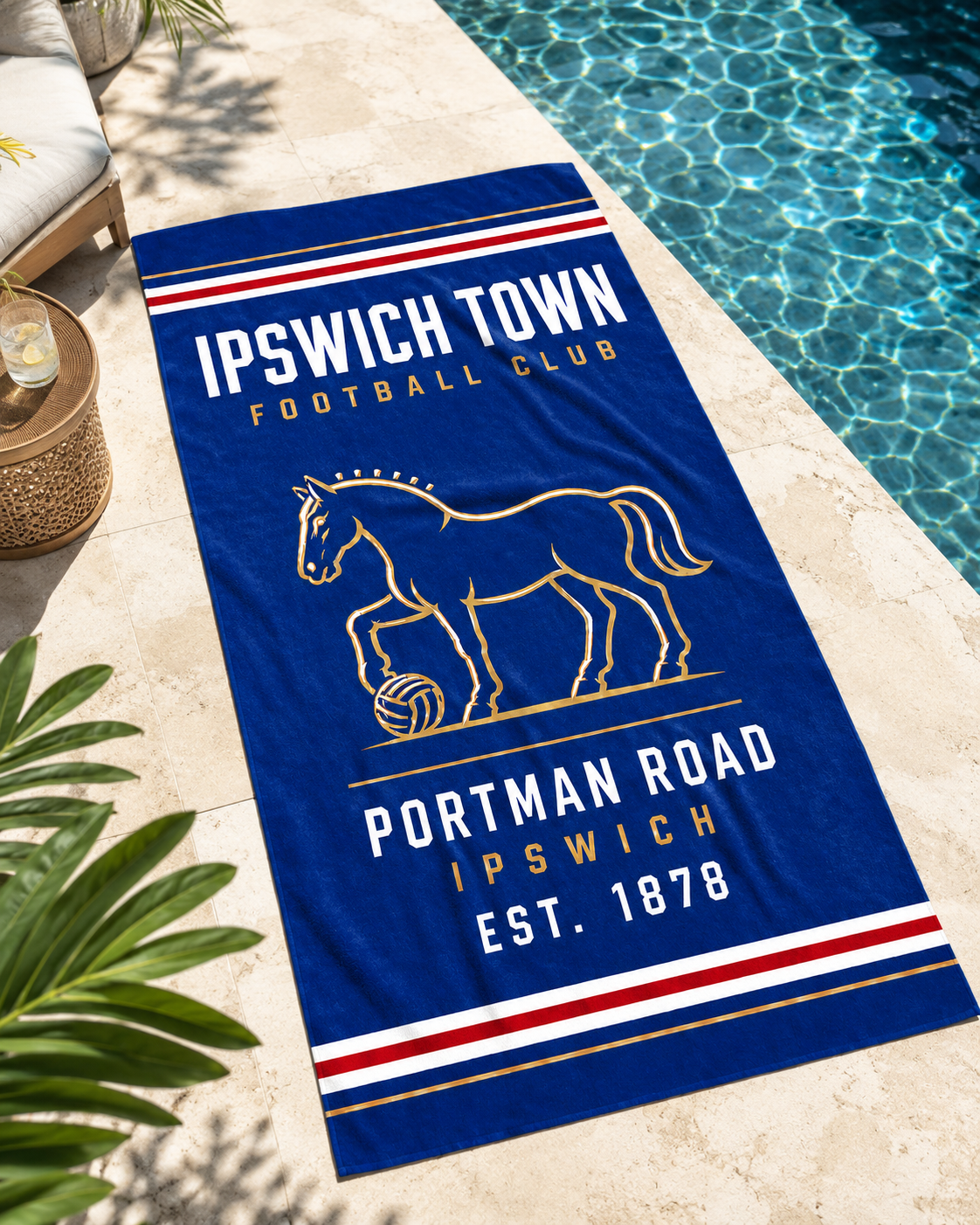 Ipswich Town Football Club Beach Towel