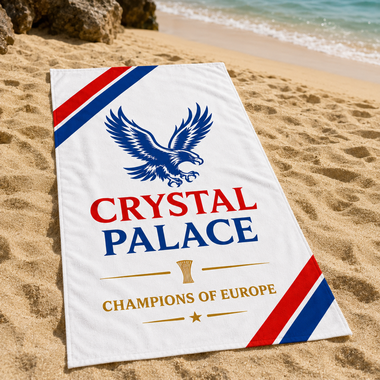 Crystal Palace FC Champions of Europe Beach Towel