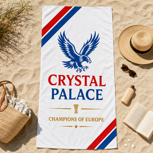 Crystal Palace FC Champions of Europe Beach Towel