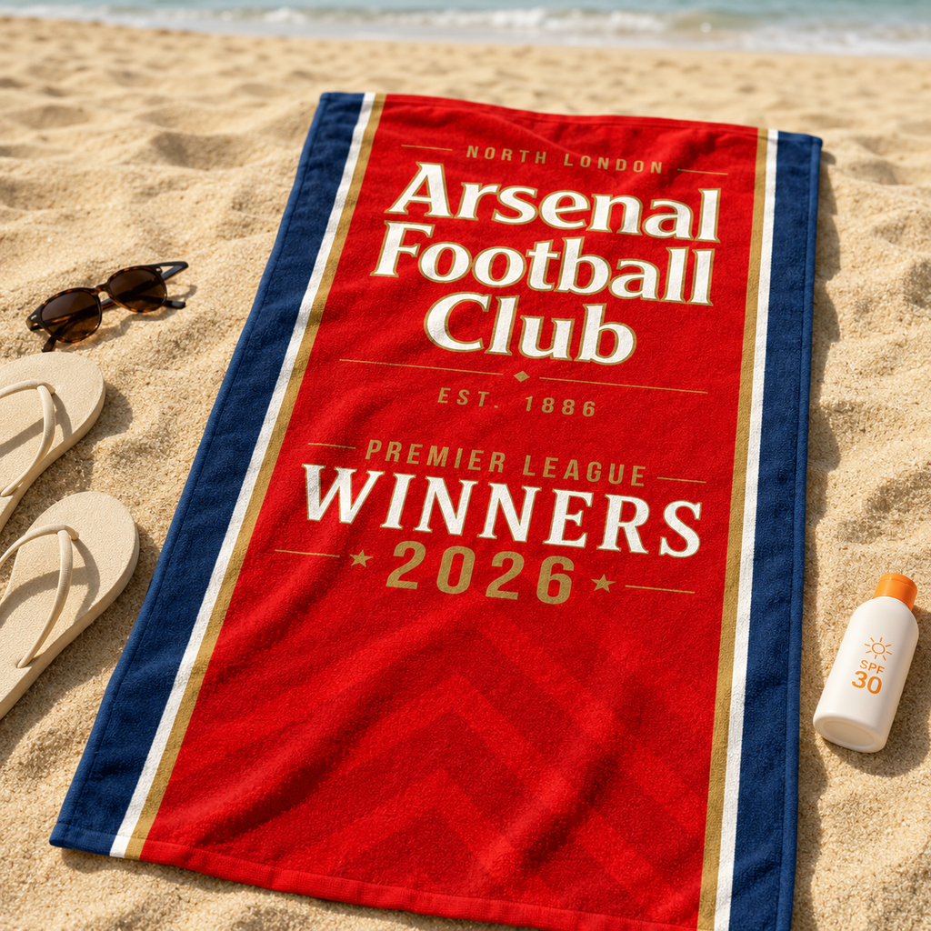Arsenal Premier League Winners 2026 Beach Towel