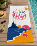 Resting Beach Face Princess Oversized Beach Towel