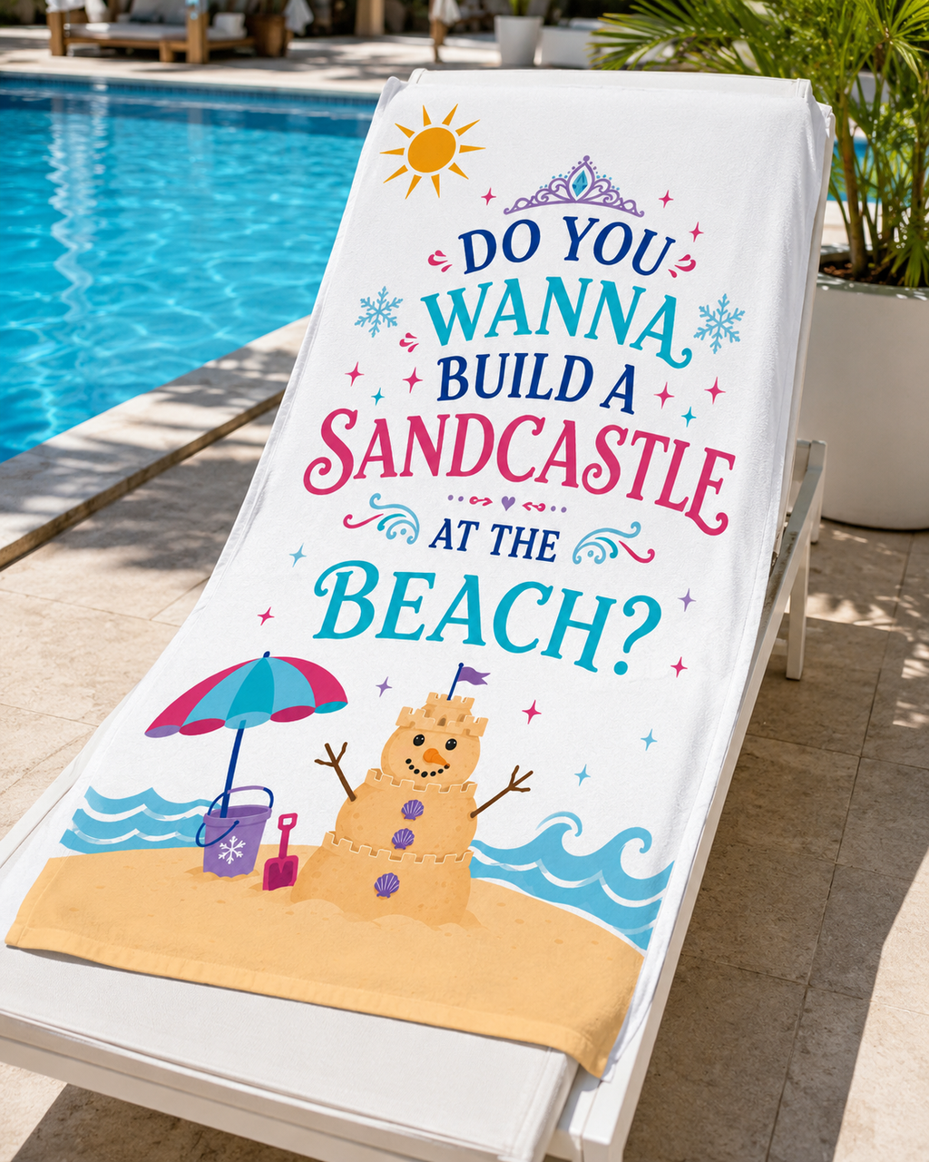 Do You Wanna Build a Sandcastle? Oversized Beach Towel