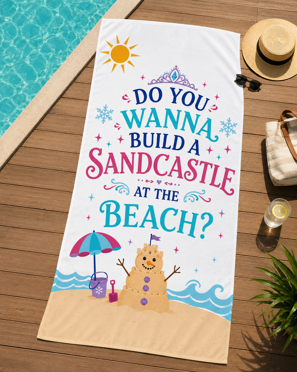 Do You Wanna Build a Sandcastle? Oversized Beach Towel