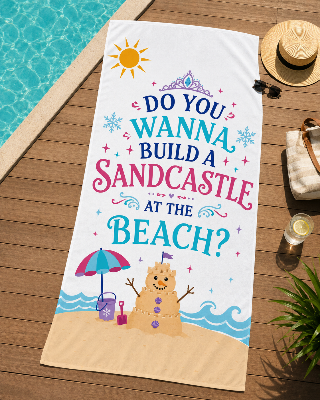 Do You Wanna Build a Sandcastle? Oversized Beach Towel