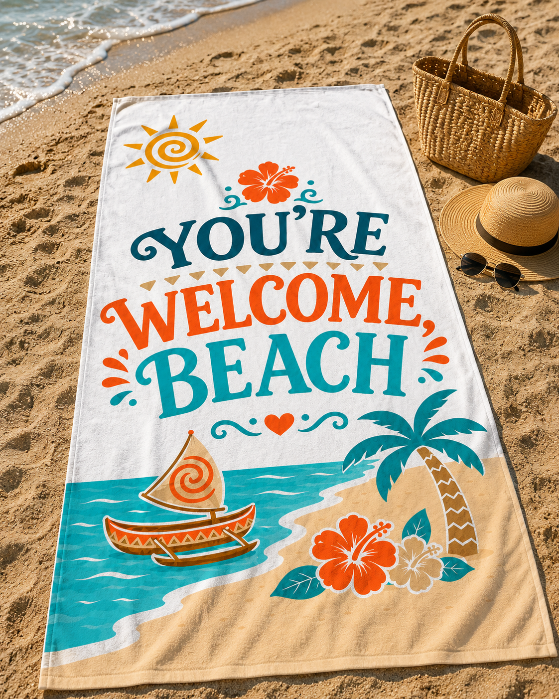 You're Welcome - Oversized Beach Towel