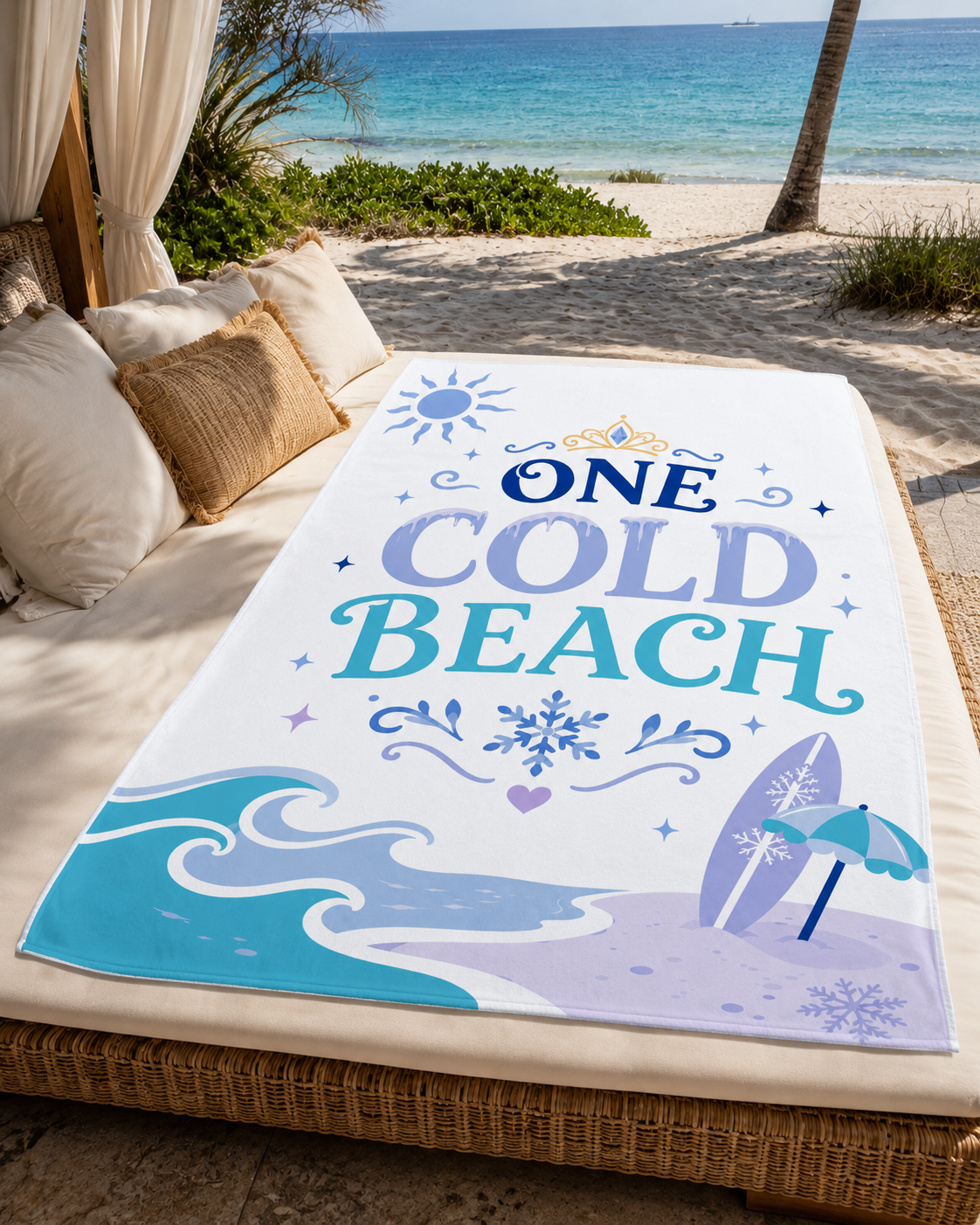 One Cold Beach - Princess Oversized Beach Towel