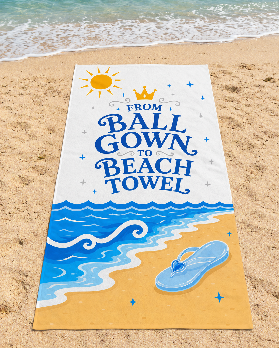 From Ball Gown to Beach Towel - Princess Oversized Beach Towel